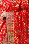 Rani Khaddi Georgette Embroidered Saree With Unstitched Blouse