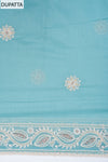 Tea Green Cotton Unstitched Salwar Suit With Cotton Dupatta