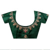 Rani Khaddi Georgette Embroidered Saree With Unstitched Blouse