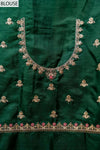 Rani Khaddi Georgette Embroidered Saree With Unstitched Blouse