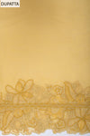 Lemon Gold Cotton Unstitched Salwar Suit With Cotton Dupatta