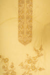 Lemon Gold Cotton Unstitched Salwar Suit With Cotton Dupatta