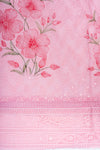 Peach Georgette Unstitched Salwar Suit With Georgette Dupatta