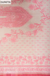Tussar Pink Cotton Unstitched Salwar Suit With Cotton Dupatta