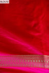 Rani Banarasi Silk Saree With Unstitched Blouse