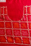 Rani Georgette Embroidered Saree With Unstitched Blouse
