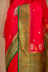 Timeless Elegance Rani Banarasi Silk Saree With Unstitched Blouse
