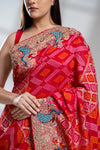 Rani Khaddi Georgette Saree With Unstitched Blouse