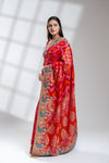Rani Khaddi Georgette Saree With Unstitched Blouse