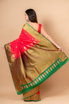 Timeless Elegance Rani Banarasi Silk Saree With Unstitched Blouse