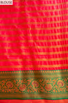 Timeless Elegance Rani Banarasi Silk Saree With Unstitched Blouse