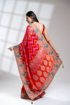 Rani Khaddi Georgette Saree With Unstitched Blouse