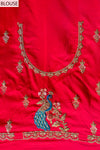Rani Khaddi Georgette Saree With Unstitched Blouse