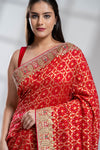 Rani Khaddi Georgette Saree With Unstitched Blouse