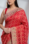 Rani Khaddi Georgette Saree With Unstitched Blouse