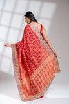Rani Khaddi Georgette Saree With Unstitched Blouse