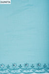 Mint Green Cotton Unstitched Salwar Suit With Cotton Dupatta
