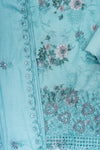 Mint Green Cotton Unstitched Salwar Suit With Cotton Dupatta