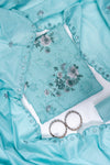 Mint Green Cotton Unstitched Salwar Suit With Cotton Dupatta