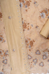 Mango Gold Cotton Unstitched Salwar Suit With Cotton Dupatta