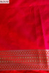 Rani Banarasi Silk Saree With Unstitched Blouse