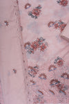 Peach Cotton Unstitched Salwar Suit With Cotton Dupatta