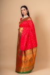 Timeless Elegance Rani Banarasi Silk Saree With Unstitched Blouse