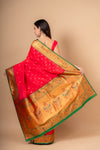 Timeless Elegance Rani Banarasi Silk Saree With Unstitched Blouse