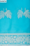 Firozi Georgette Unstitched Salwar Suit With Georgette Dupatta