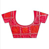 Rani Cotton Embroidered Saree With Unstitched Blouse