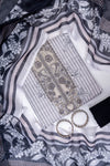 Off White Black Cotton Unstitched Salwar Suit With Cotton Dupatta