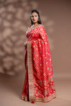 Rani Khaddi Georgette Embroidered Saree With Readymade Blouse