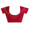 Rani Georgette Embroidered Saree With Unstitched Blouse