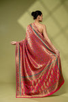 Rani Banarasi Silk Saree With Unstitched Blouse