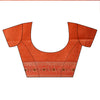 Elegant Rust Banarasi Silk Saree with Golden Zari Weaving And With Unstitched Blouse