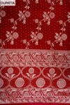 Maroon Crepe Unstitched Salwar Suit With Chinon Crepe Dupatta