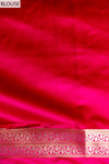 Rani Banarasi Silk Saree With Unstitched Blouse