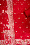 Maroon Crepe Unstitched Salwar Suit With Chinon Crepe Dupatta