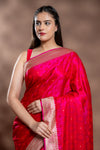Rani Banarasi Silk Saree With Unstitched Blouse