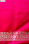Rani Banarasi Silk Saree With Unstitched Blouse