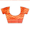 Grace Redefined Red Banarasi Saree With Unstitched Blouse