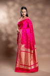 Rani Banarasi Silk Saree With Unstitched Blouse