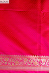 Rani Banarasi Silk Saree With Unstitched Blouse