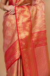 Timeless Beauty Tussar Banarasi Silk Saree And Woven Zari Border With Unstitched Blouse