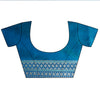 Rama Banarasi Silk Saree With Unstitched Blouse