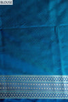 Rama Banarasi Silk Saree With Unstitched Blouse