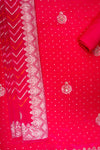 Rani Crepe Unstitched Salwar Suit With Chinon Crepe Dupatta