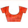 Grace Redefined Red Banarasi Saree With Floral Patterns And Zari Border With Unstitched Blouse