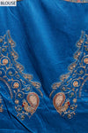 Grey Organza Embroidered Saree With Unstitched Blouse