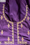 Garnet Khaddi Georgette Saree With Unstitched Blouse